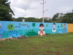 Mural “Fuerza y esperanza”, realizado por Uriel Pat Llanos. Fotografía: Reporteros Hoy.