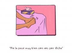 Viñeta 7 Lo que aprendí del sexting en la pandemia. Me la pase muy bien..., por Eloísa Casanova (@elodrawss).