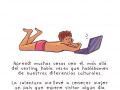 Viñeta 8 Lo que aprendí del sexting en la pandemia. Aprendí muchas cosas..., por Eloísa Casanova (@elodrawss).