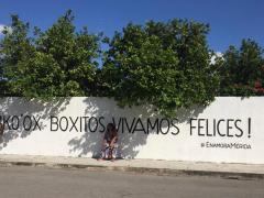 Barda 7: ¡Ko’ox boxitos, vivamos felices¡. Fotografía: Enamora Mérida.