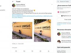 Publicación de Barda 35 Doy mi tanda de sonrisas, por proyecto Enamora Mérida.