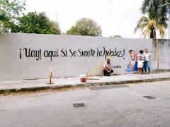 Barda 48: ¡Uay, aquí sí se siente la heladez!. Fotografía: Enamora Mérida.