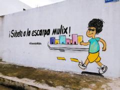 Barda 82: ¡Súbete a la escarpa mulix¡. Fotografía: Enamora Mérida.